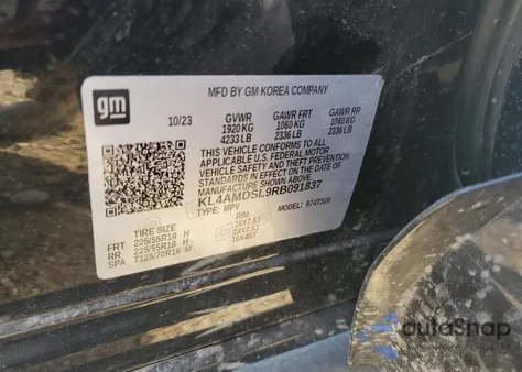 2024 Buick Encore Gx Sport Touring from USA, damaged, VIN KL4AMDSL9RB091837